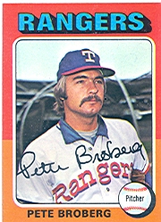 1975 Topps Mini Baseball Cards      542     Pete Broberg